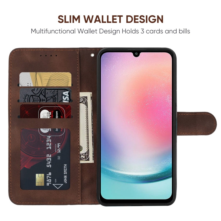 For Samsung Galaxy A24 4G Skin Feel Geometric Lines Leather Phone Case