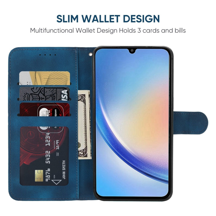 For Samsung Galaxy A34 5G Skin Feel Geometric Lines Leather Phone Case