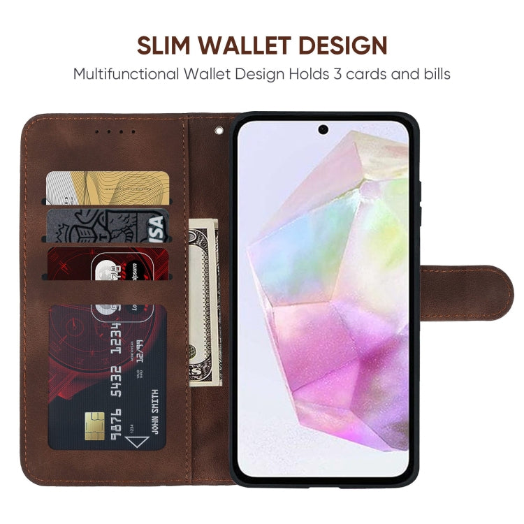 For Samsung Galaxy A35 5G Skin Feel Geometric Lines Leather Phone Case