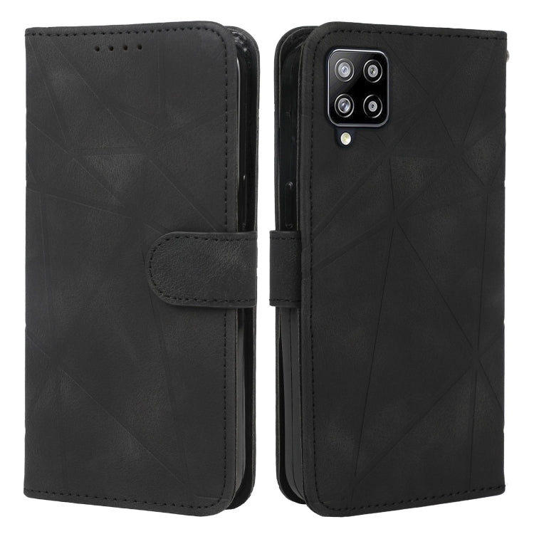 For Samsung Galaxy A42 5G Skin Feel Geometric Lines Leather Phone Case