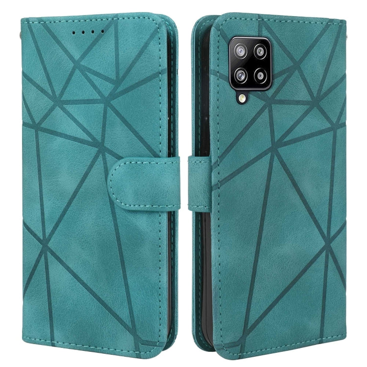 For Samsung Galaxy A42 5G Skin Feel Geometric Lines Leather Phone Case