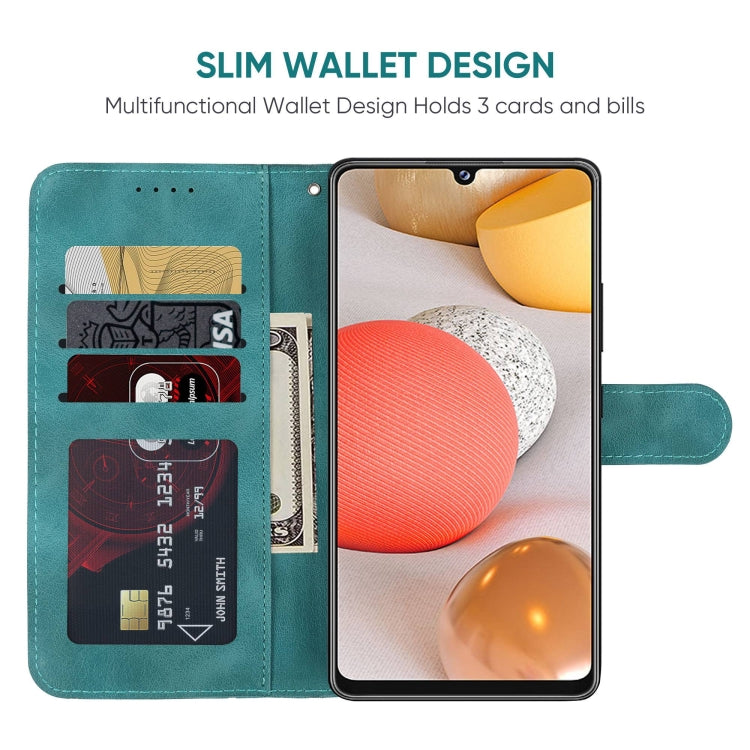 For Samsung Galaxy A42 5G Skin Feel Geometric Lines Leather Phone Case