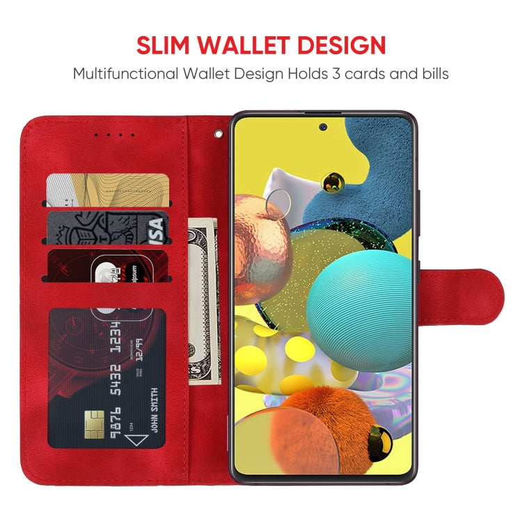 For Samsung Galaxy A51 5G Skin Feel Geometric Lines Leather Phone Case