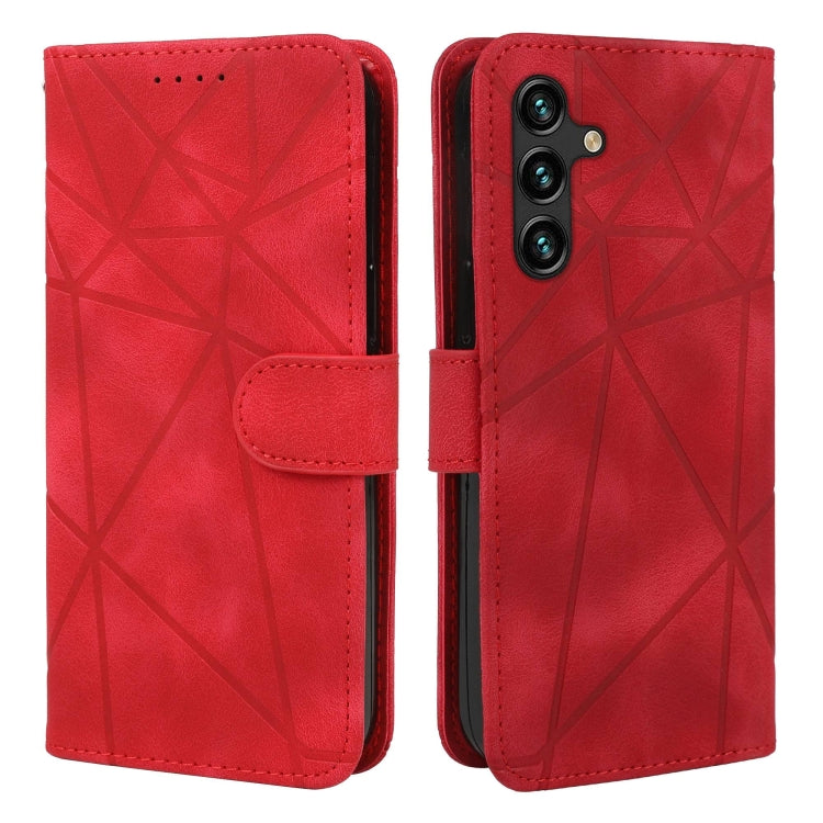 For Samsung Galaxy A54 5G Skin Feel Geometric Lines Leather Phone Case