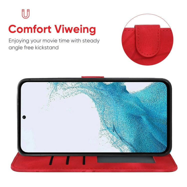 For Samsung Galaxy A54 5G Skin Feel Geometric Lines Leather Phone Case