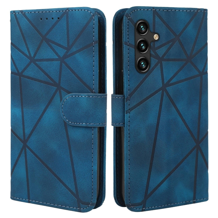 For Samsung Galaxy A54 5G Skin Feel Geometric Lines Leather Phone Case