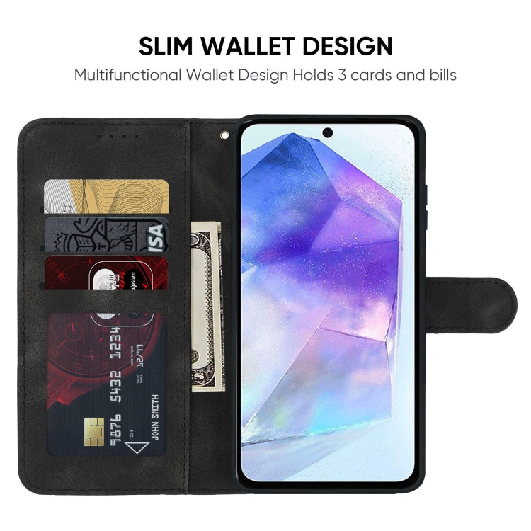For Samsung Galaxy A55 5G Skin Feel Geometric Lines Leather Phone Case