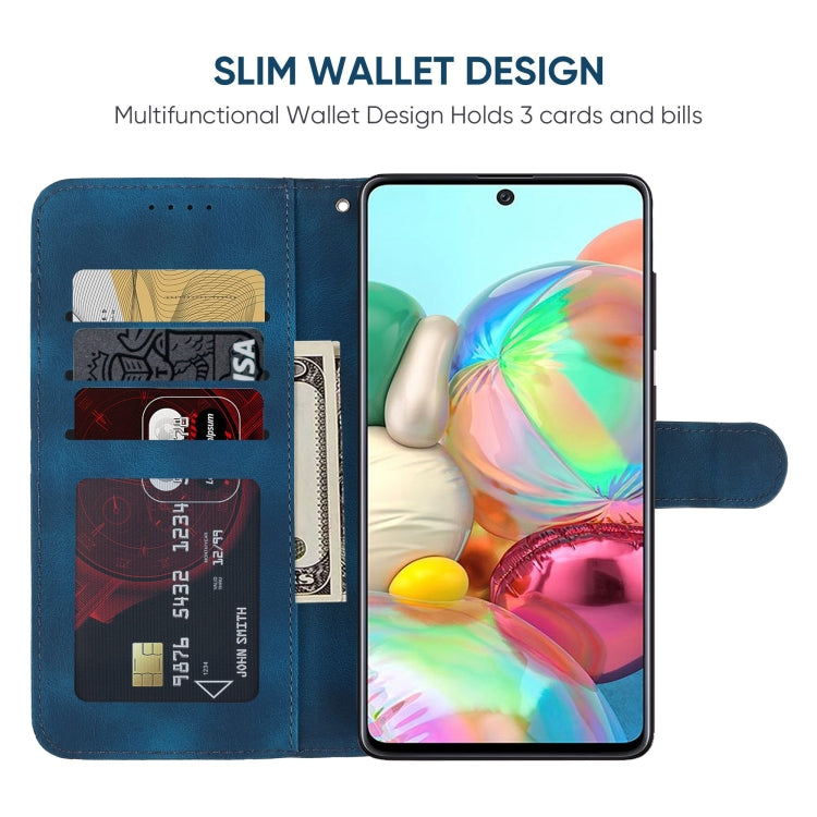 For Samsung Galaxy A71 5G Skin Feel Geometric Lines Leather Phone Case