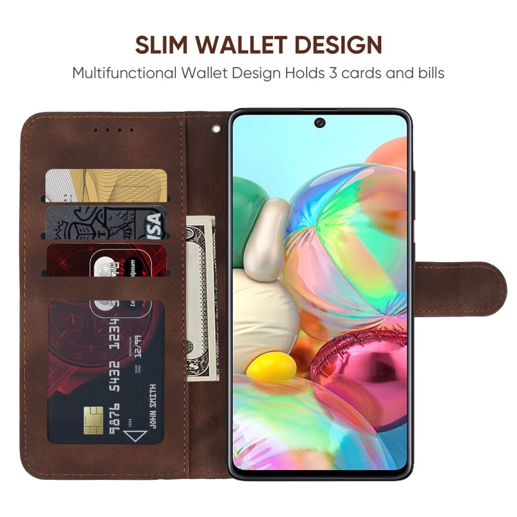 For Samsung Galaxy A71 5G Skin Feel Geometric Lines Leather Phone Case