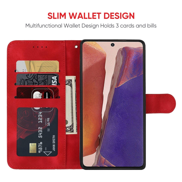 For Samsung Galaxy Note20 Skin Feel Geometric Lines Leather Phone Case