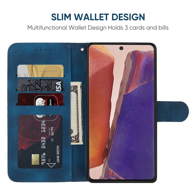 For Samsung Galaxy Note20 Skin Feel Geometric Lines Leather Phone Case