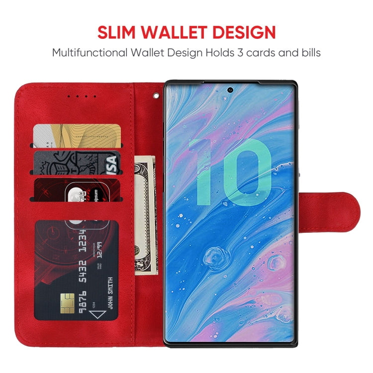For Samsung Galaxy Note10 Skin Feel Geometric Lines Leather Phone Case