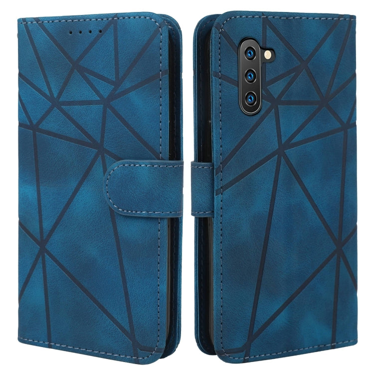 For Samsung Galaxy Note10 Skin Feel Geometric Lines Leather Phone Case