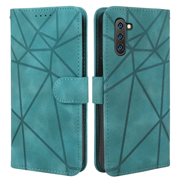 For Samsung Galaxy Note10 Skin Feel Geometric Lines Leather Phone Case