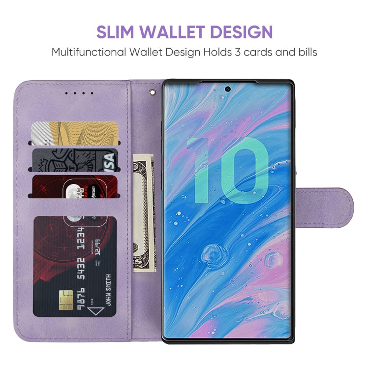 For Samsung Galaxy Note10 Skin Feel Geometric Lines Leather Phone Case