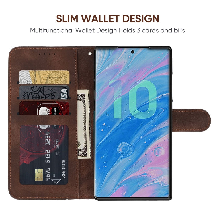 For Samsung Galaxy Note10 Skin Feel Geometric Lines Leather Phone Case
