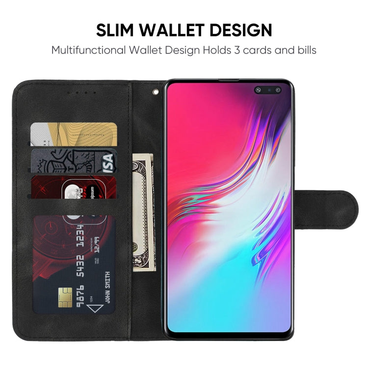 For Samsung Galaxy S10 5G Skin Feel Geometric Lines Leather Phone Case