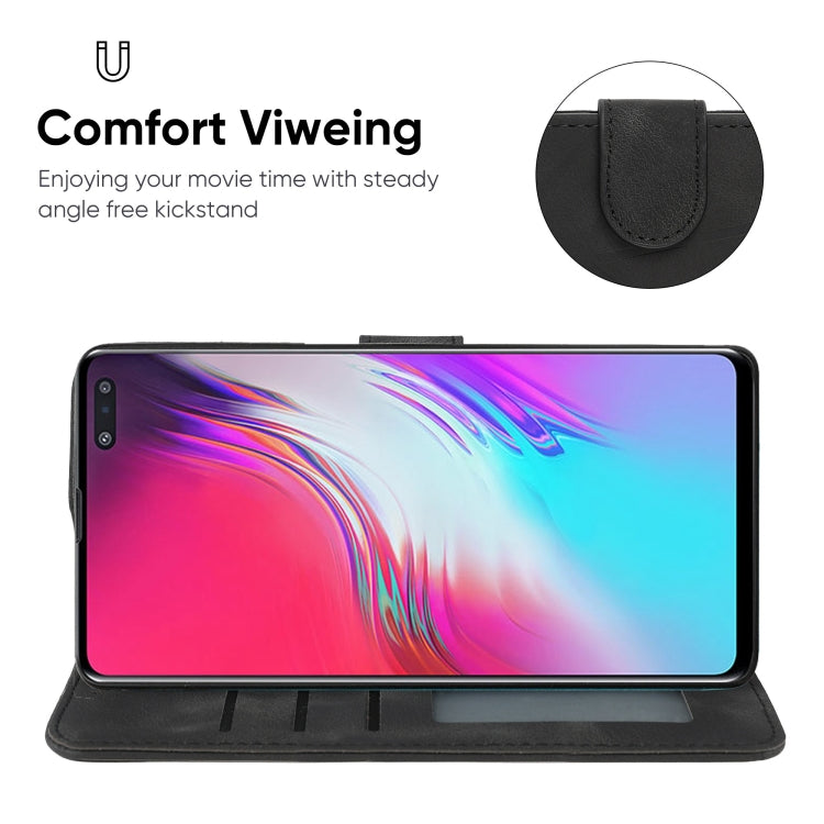 For Samsung Galaxy S10 5G Skin Feel Geometric Lines Leather Phone Case