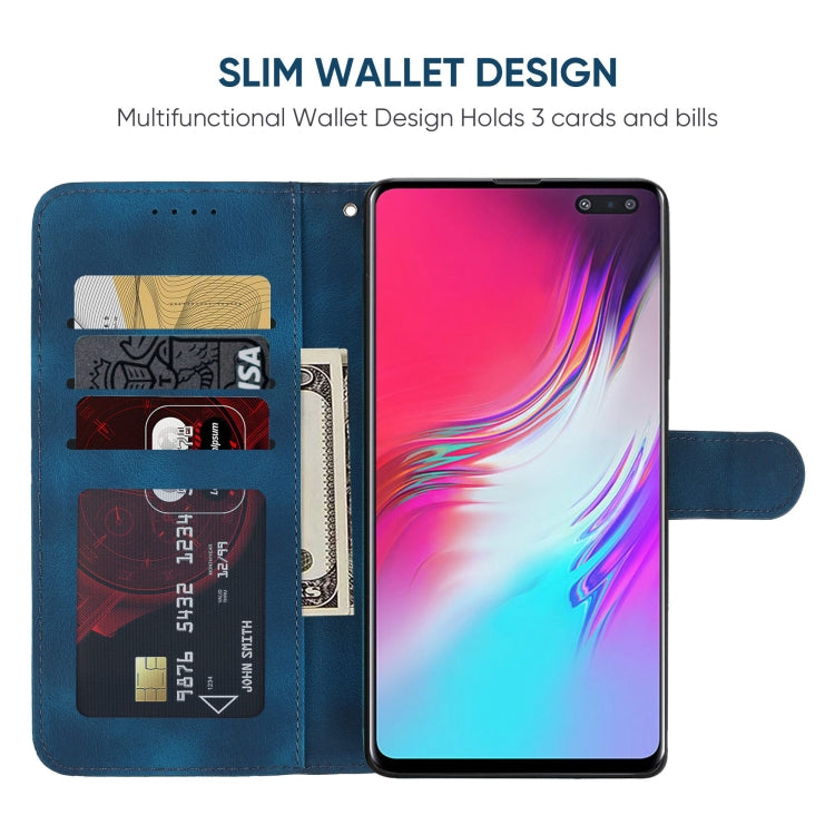 For Samsung Galaxy S10 5G Skin Feel Geometric Lines Leather Phone Case