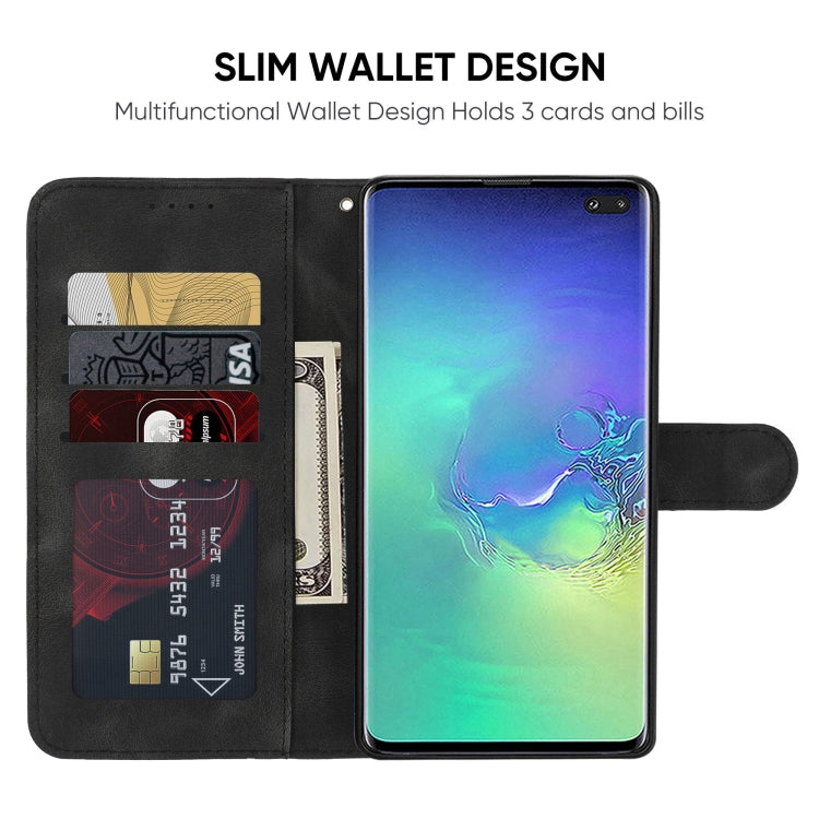For Samsung Galaxy S10+ Skin Feel Geometric Lines Leather Phone Case