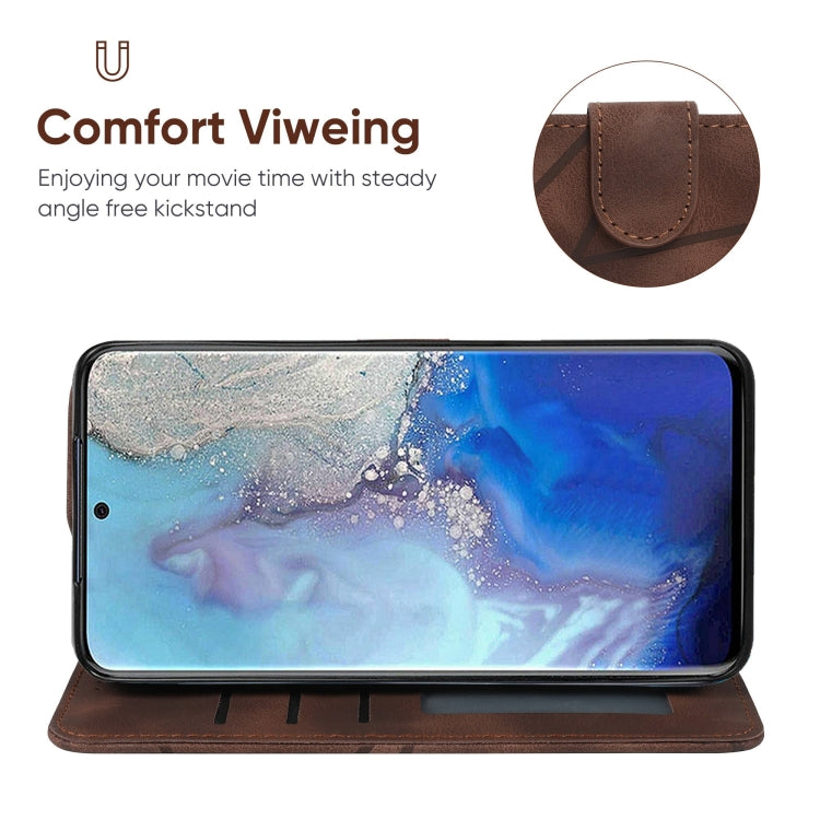 For Samsung Galaxy S20 Skin Feel Geometric Lines Leather Phone Case