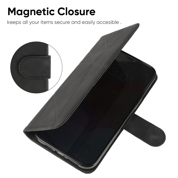 For Samsung Galaxy S20 FE Skin Feel Geometric Lines Leather Phone Case