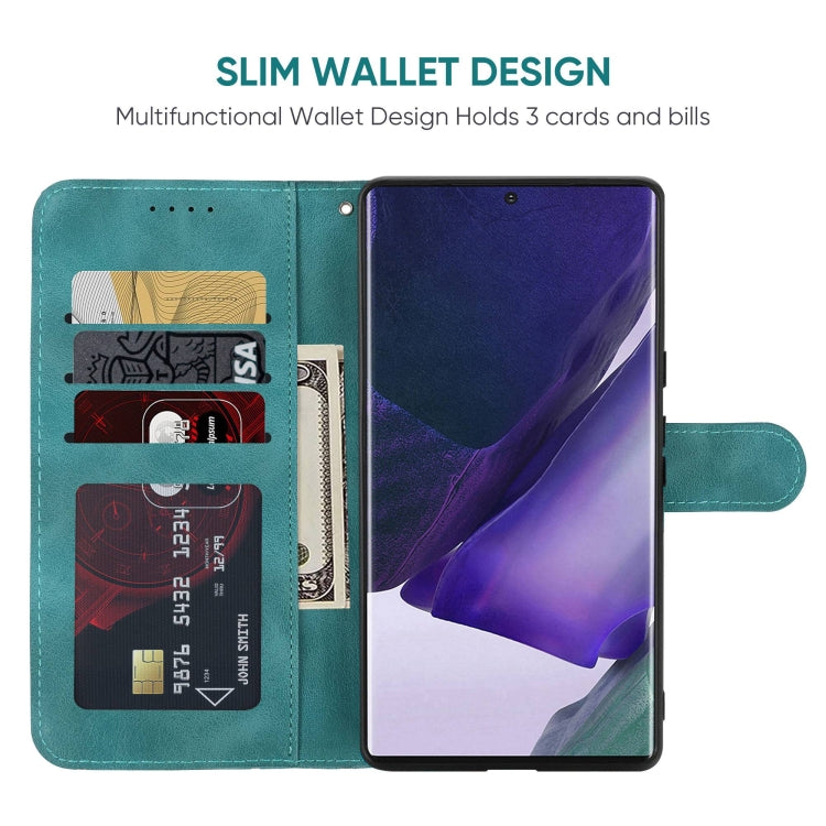 For Samsung Galaxy S22 Ultra 5G Skin Feel Geometric Lines Leather Phone Case
