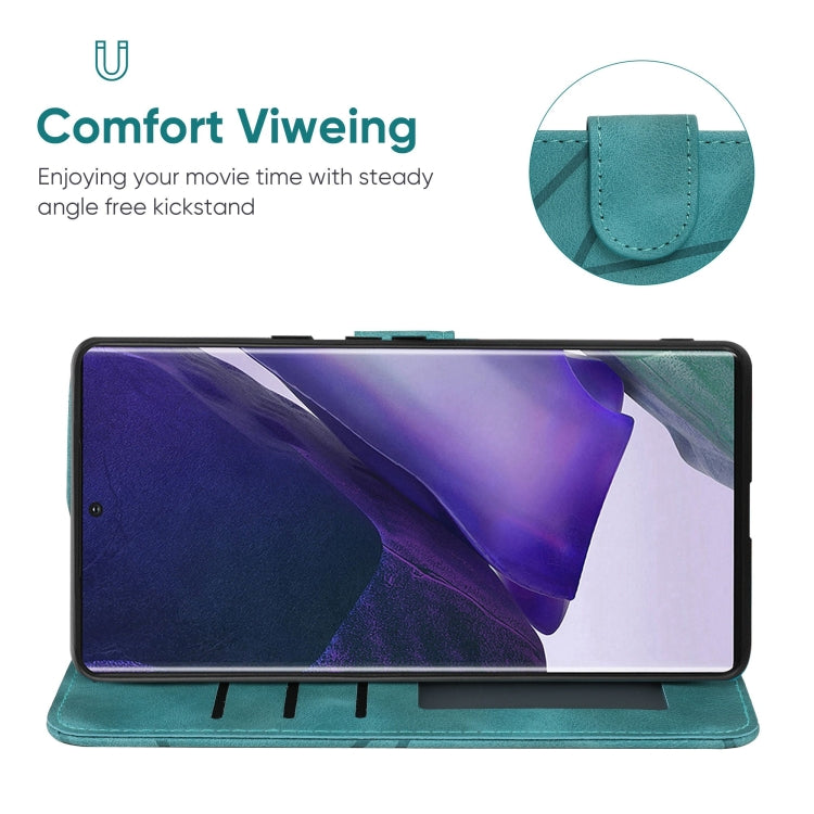 For Samsung Galaxy S22 Ultra 5G Skin Feel Geometric Lines Leather Phone Case