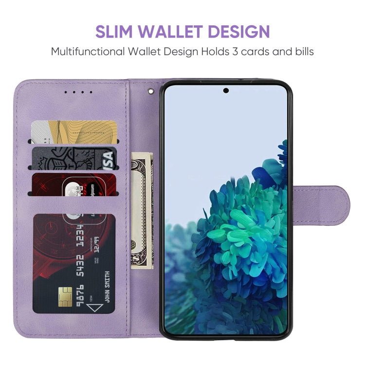 For Samsung Galaxy S22+ 5G Skin Feel Geometric Lines Leather Phone Case