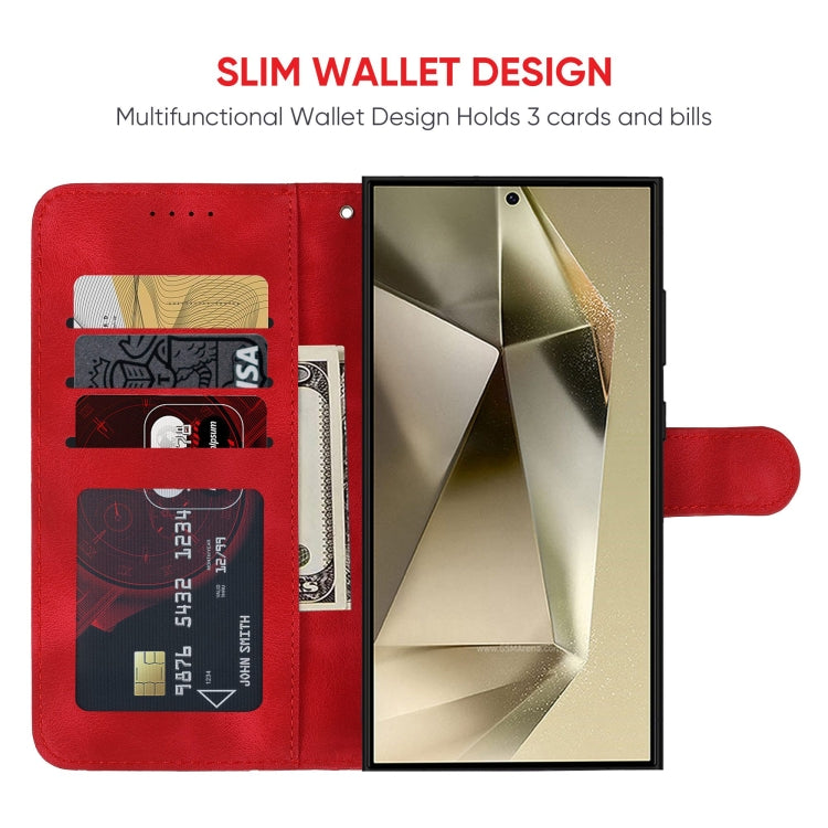 For Samsung Galaxy S24 Ultra 5G Skin Feel Geometric Lines Leather Phone Case