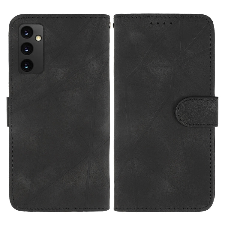 For Samsung Galaxy S24 FE 5G Skin Feel Geometric Lines Leather Phone Case
