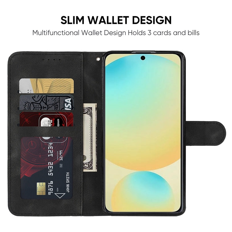 For Samsung Galaxy S24 FE 5G Skin Feel Geometric Lines Leather Phone Case