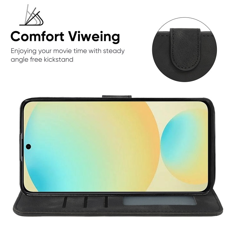 For Samsung Galaxy S24 FE 5G Skin Feel Geometric Lines Leather Phone Case