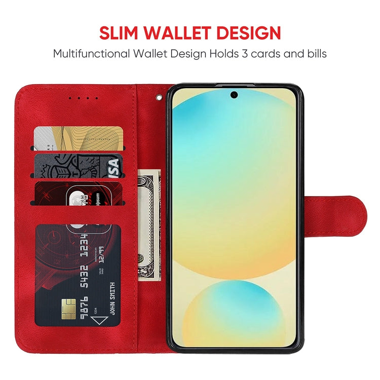 For Samsung Galaxy S24 FE 5G Skin Feel Geometric Lines Leather Phone Case