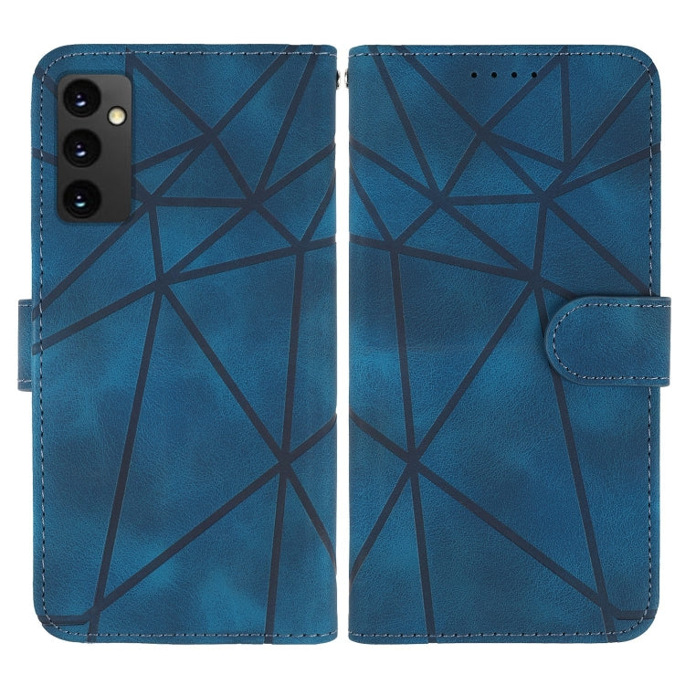 For Samsung Galaxy S24 FE 5G Skin Feel Geometric Lines Leather Phone Case