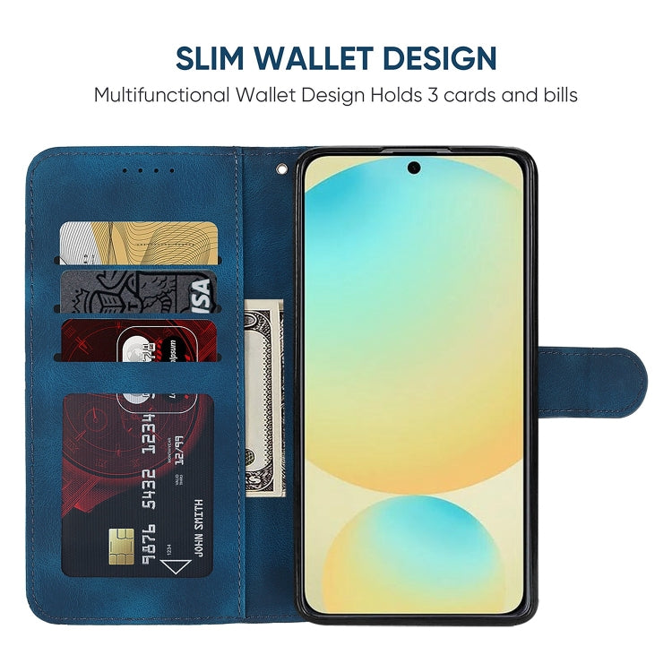 For Samsung Galaxy S24 FE 5G Skin Feel Geometric Lines Leather Phone Case
