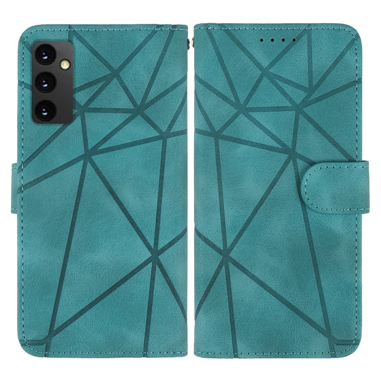 For Samsung Galaxy S24 FE 5G Skin Feel Geometric Lines Leather Phone Case