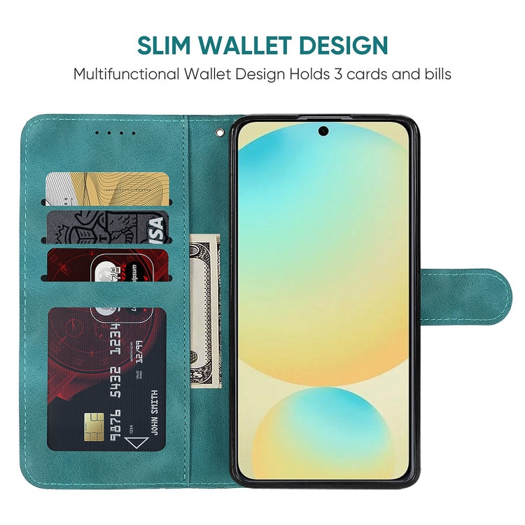 For Samsung Galaxy S24 FE 5G Skin Feel Geometric Lines Leather Phone Case