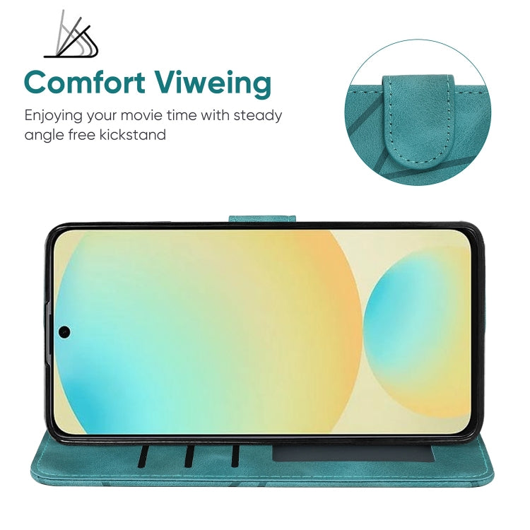 For Samsung Galaxy S24 FE 5G Skin Feel Geometric Lines Leather Phone Case