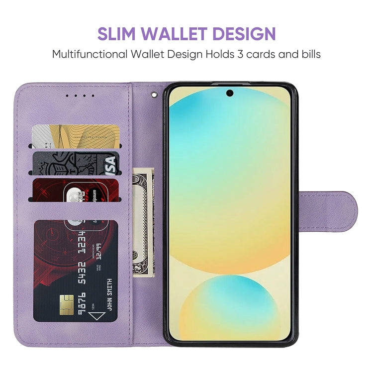 For Samsung Galaxy S24 FE 5G Skin Feel Geometric Lines Leather Phone Case