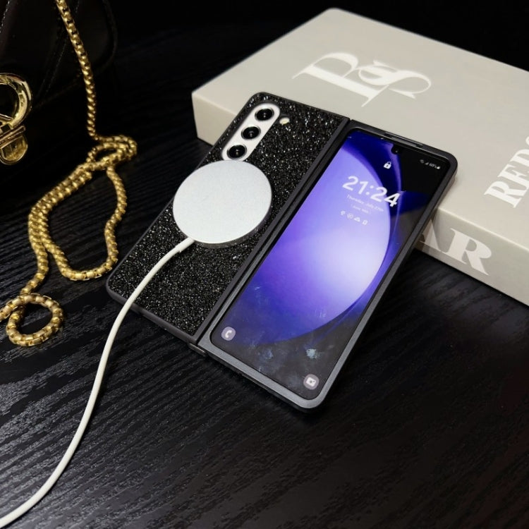 For Samsung Galaxy Z Fold4 Glitter MagSafe PC Phone Case