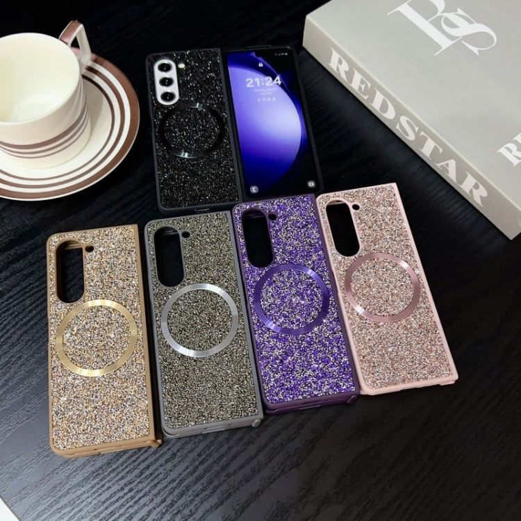 For Samsung Galaxy Z Fold4 Glitter MagSafe PC Phone Case