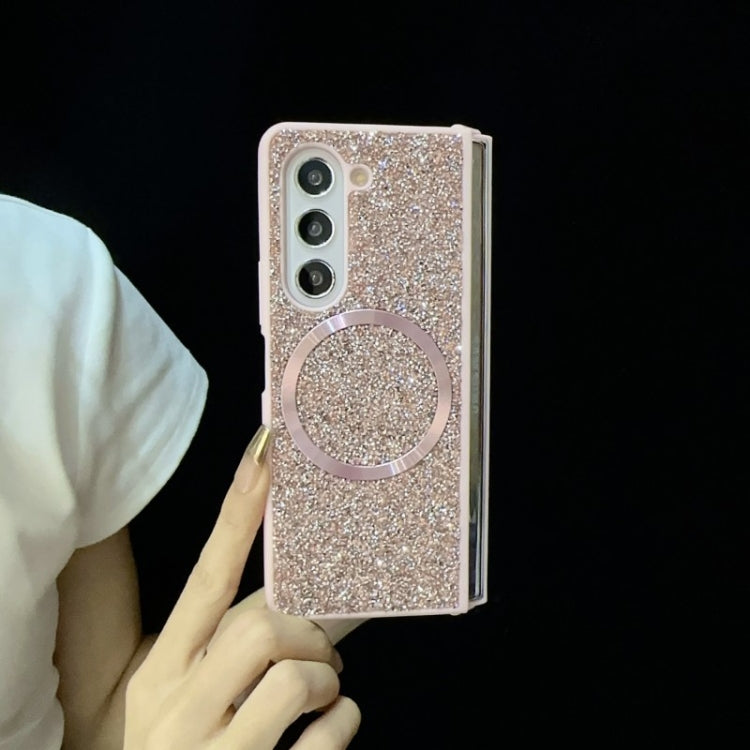 For Samsung Galaxy Z Fold5 Glitter MagSafe PC Phone Case