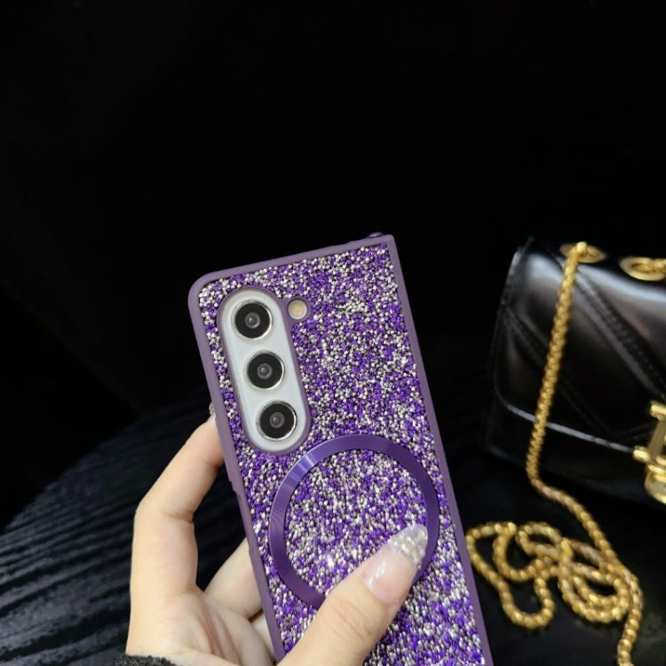 For Samsung Galaxy Z Fold5 Glitter MagSafe PC Phone Case