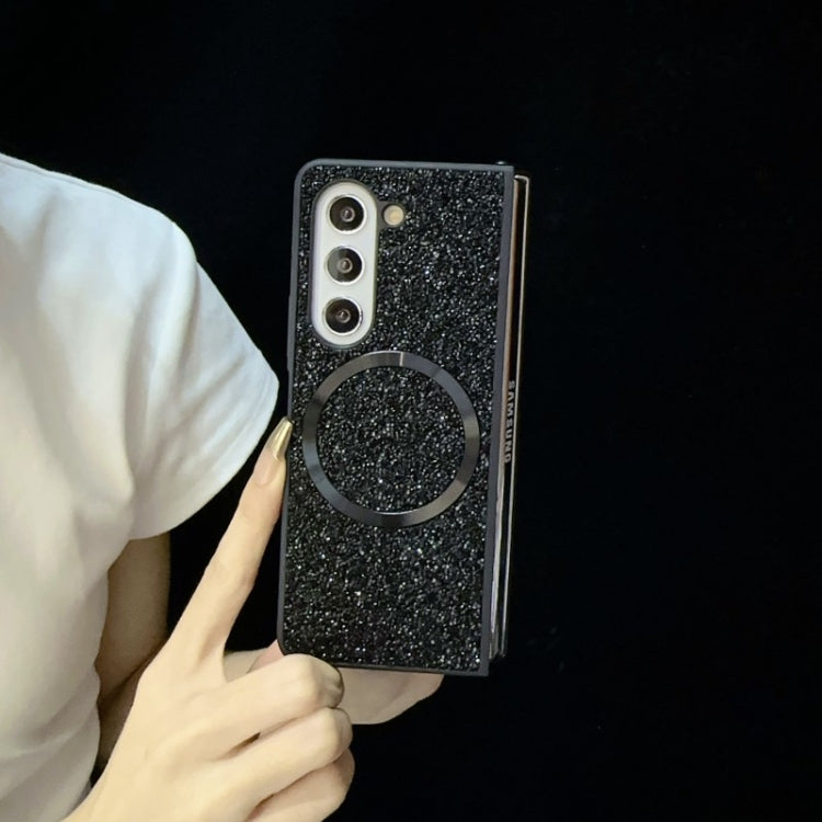 For Samsung Galaxy Z Fold5 Glitter MagSafe PC Phone Case