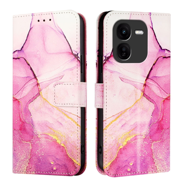 For vivo iQOO Z9x PT003 Marble Pattern Flip Leather Phone Case