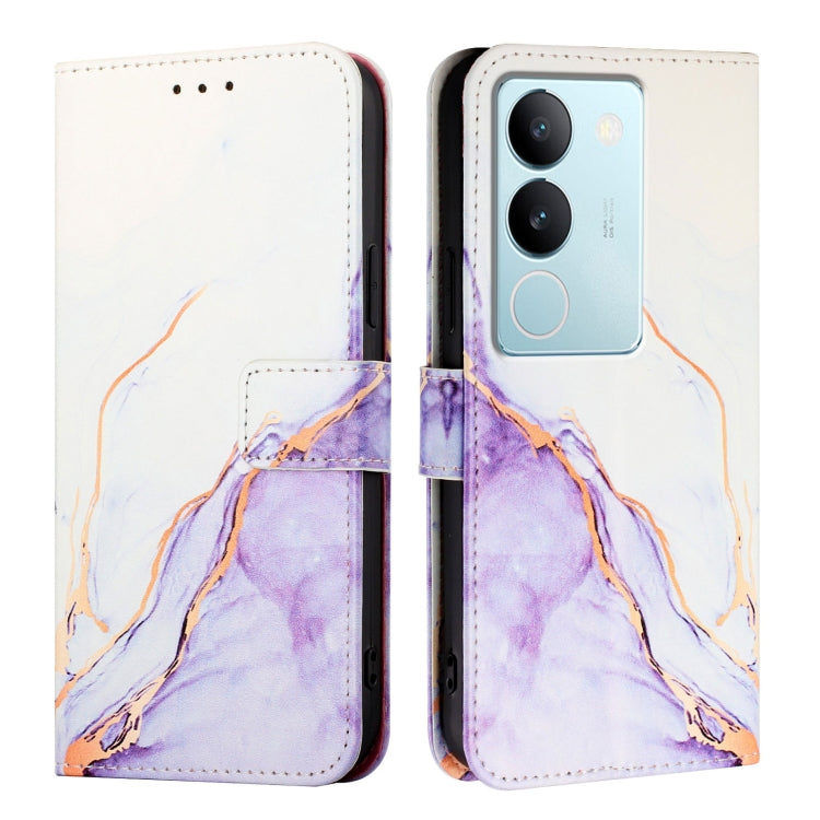 For vivo V29 5G Global / V29 Pro PT003 Marble Pattern Flip Leather Phone Case
