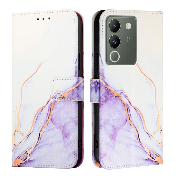 For vivo V29e 5G Global / Y200 5G Global PT003 Marble Pattern Flip Leather Phone Case