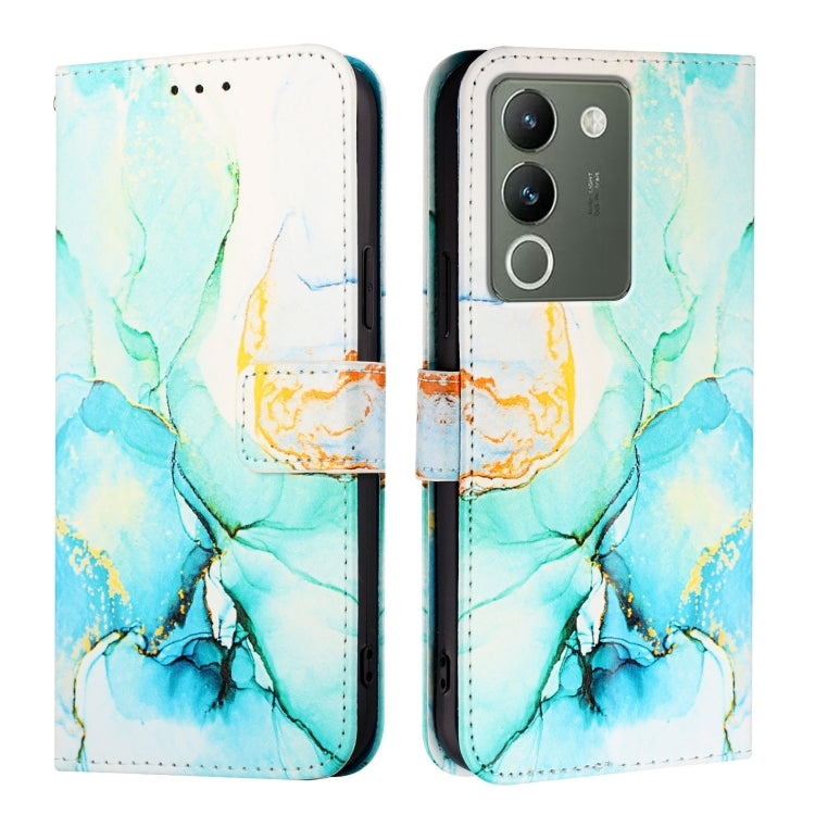 For vivo V29e 5G Global / Y200 5G Global PT003 Marble Pattern Flip Leather Phone Case