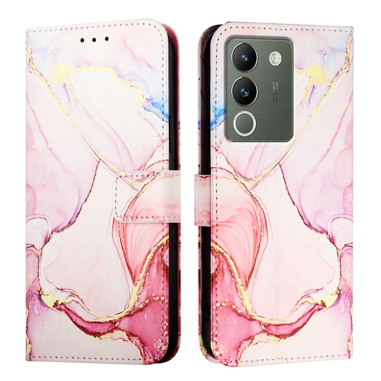 For vivo V30 Lite 5G Global PT003 Marble Pattern Flip Leather Phone Case
